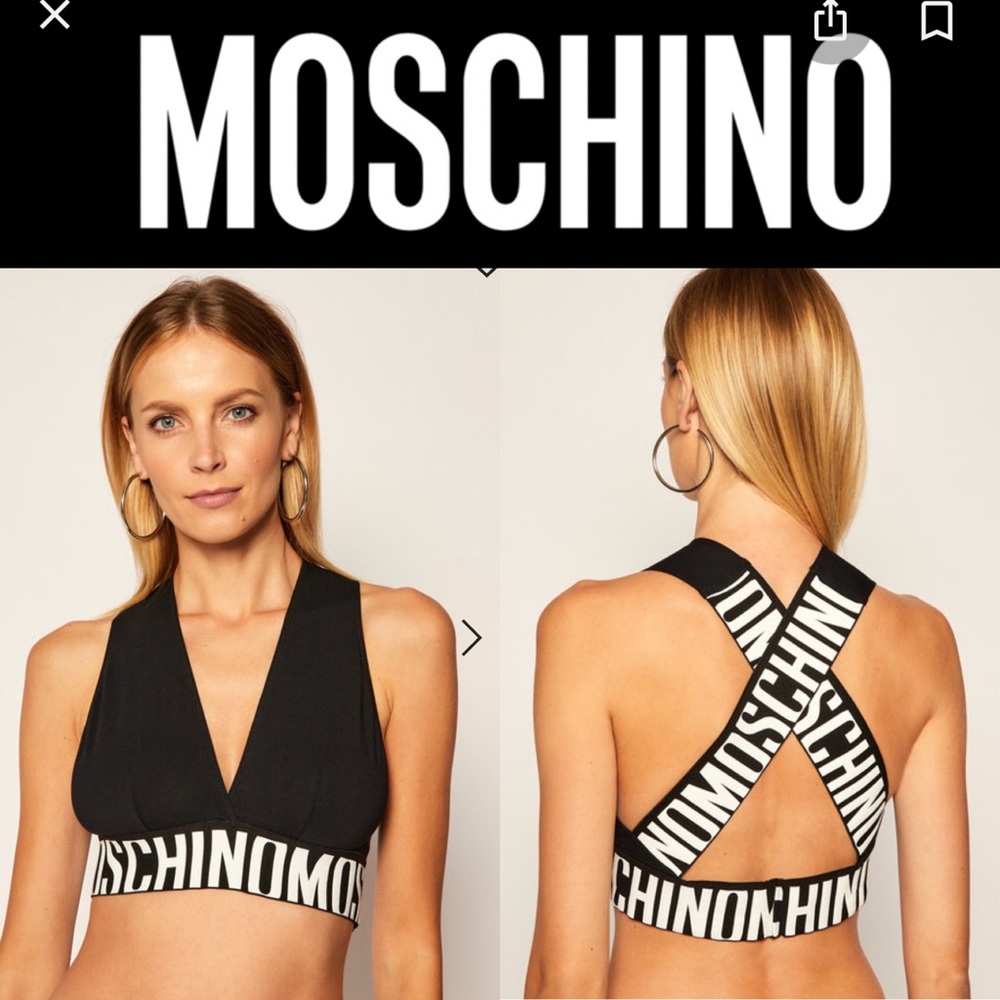 New💕Moschino Logo sports Bra 💕